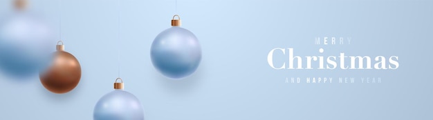 Banner festivo di buon natale e felice anno nuovo