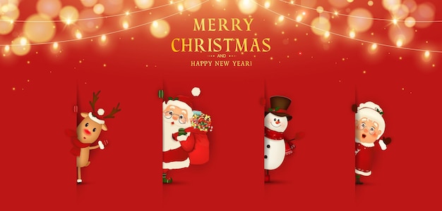 Merry Christmas Happy new year Funny Santa Claus