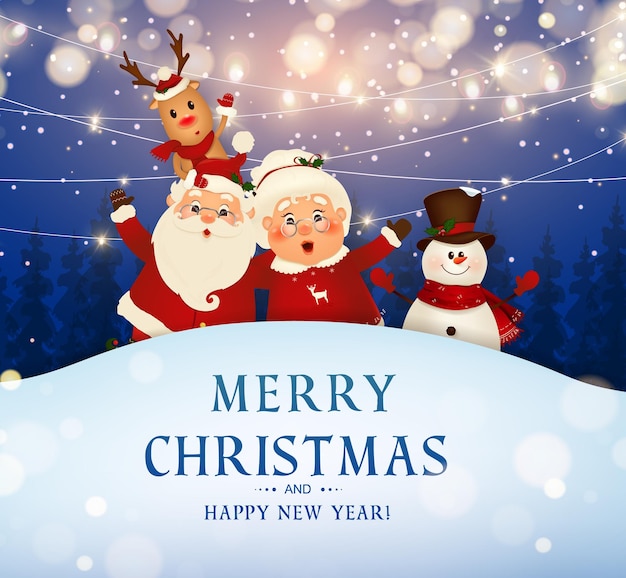 Merry Christmas Happy new year Funny Santa Claus