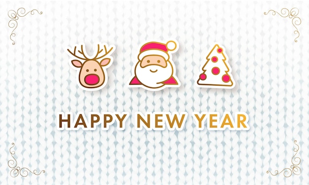 Merry christmas and happy new year greeting banner