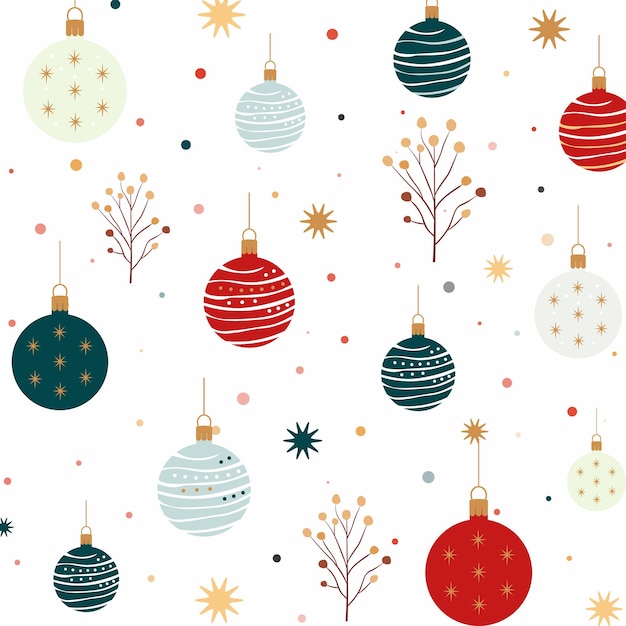 Merry Christmas and Happy New Year greeting card Vector illustration
