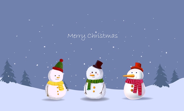 メリー・クリスマス & ハッピー・ニュー・イヤー・グリーティング・カード - ソーマン・カートゥーン・キャラクター・ベクトルデザイン