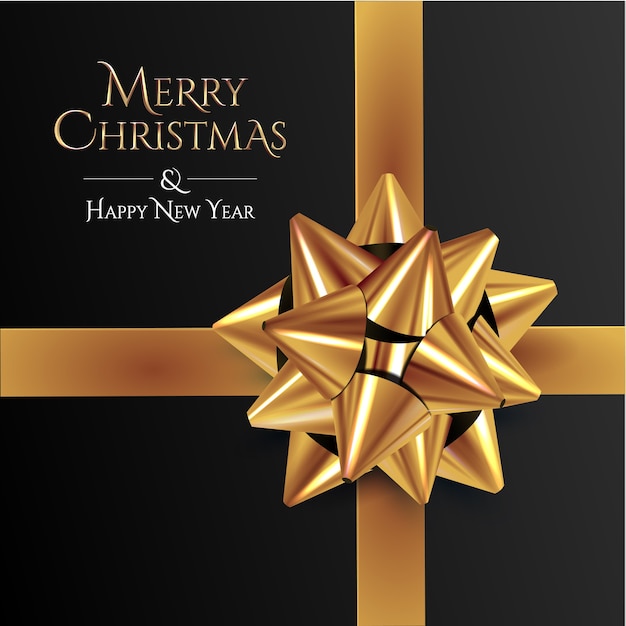 Vector merry christmas and happy new year greetings