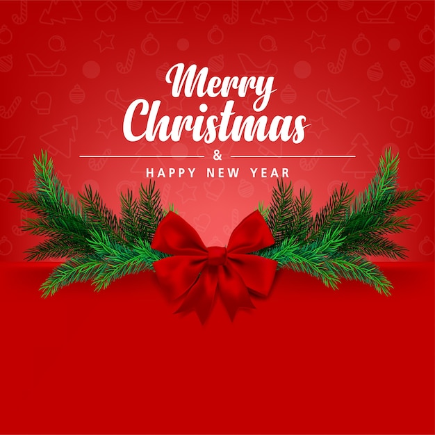 Vector merry christmas and happy new year greetings