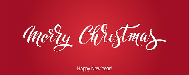 Buon natale e felice anno nuovo calligrafia scritta a mano. elemento di illustrazione vettoriale vacanza. elemento tipografico per banner, congratulazioni.