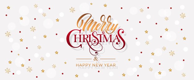 Merry Christmas and Happy New Year hand lettering calligraphy