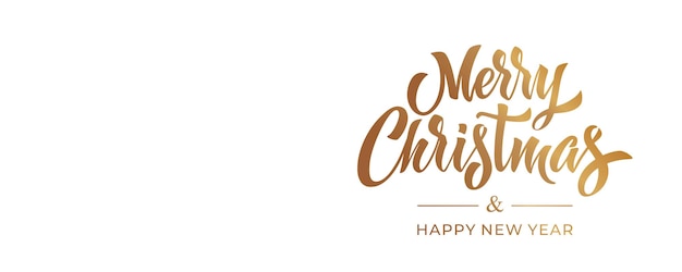 Merry Christmas and Happy New Year hand lettering calligraphy