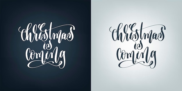 merry christmas and happy new year hand lettering greeting holiday