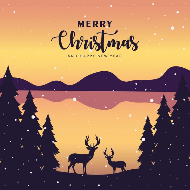 Merry Christmas and happy new year or high season. for greetings card, banner, post card.