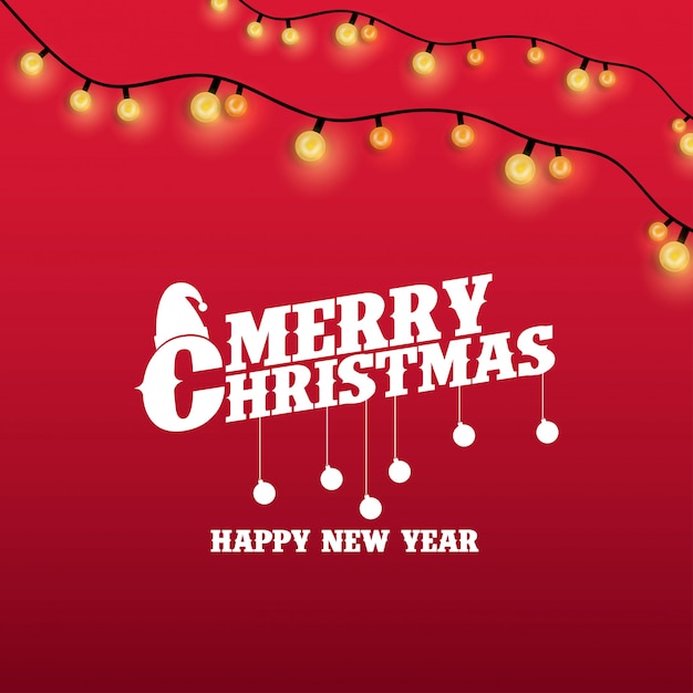 Merry christmas and happy new year lighting background