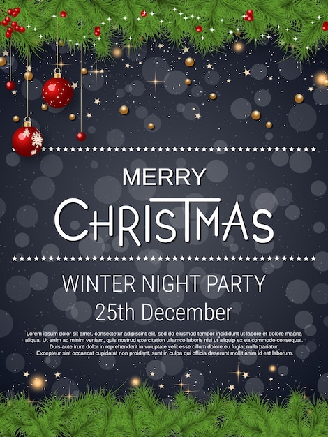 Merry christmas and happy new year luxury vector illustration