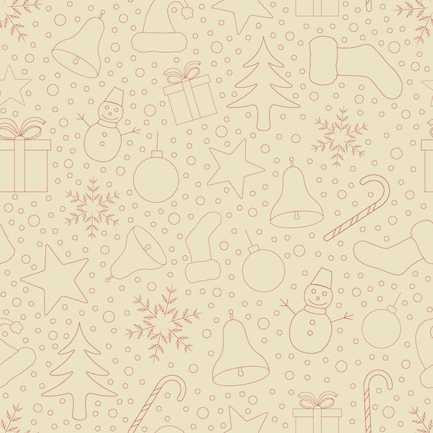 Merry Christmas and Happy New Year Pattern