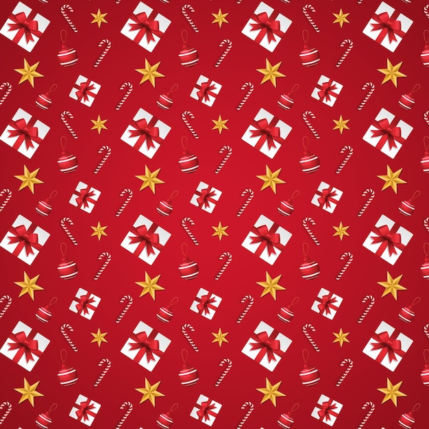 Vector merry christmas and happy new year pattern