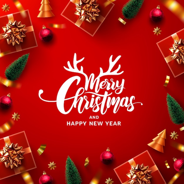 Merry Christmas Happy Vector & Photo (Free Trial)