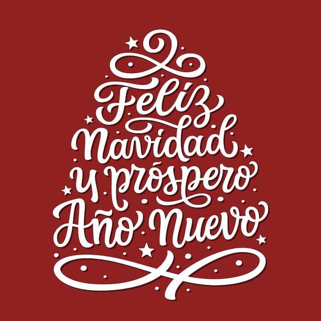Merry Christmas and happy New Year in spanish