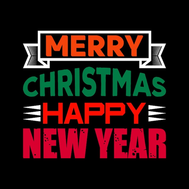 merry Christmas and happy new year t-shirt design