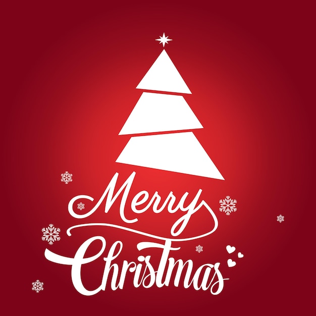 Merry Christmas And Happy New Year Typographical Background On beautiful background