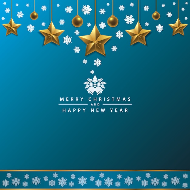 Vector merry christmas and happy new year typography