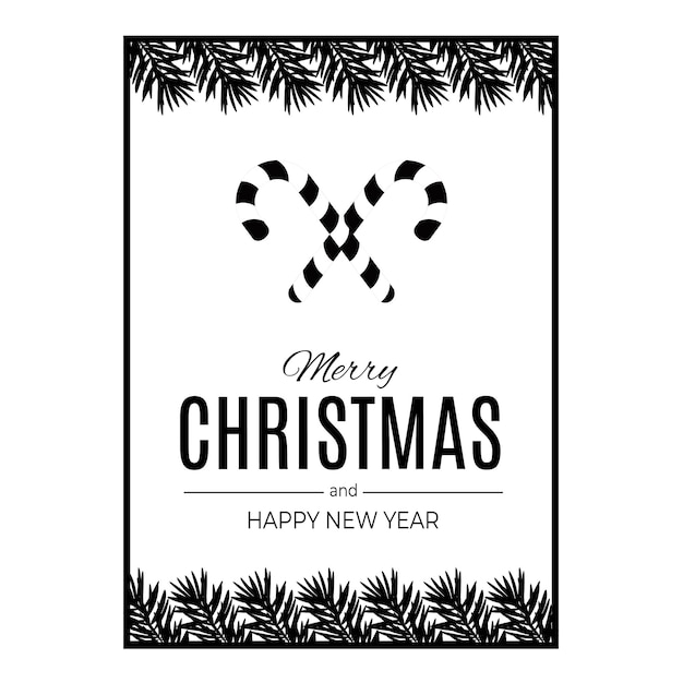 Vector merry christmas and happy new year vector postcards