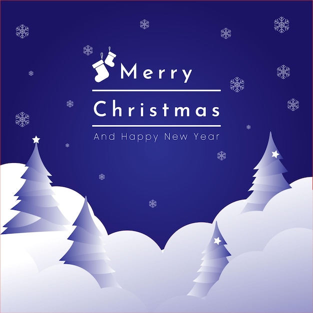 Merry Christmas and Happy New Year Wallpaper Background