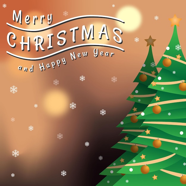 Merry christmas and happy new year wallpaper background