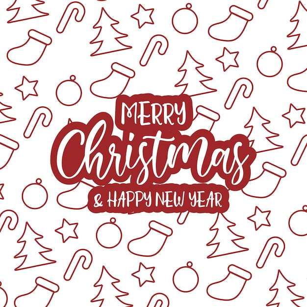 Merry christmas and happy new year with santa claus free vector