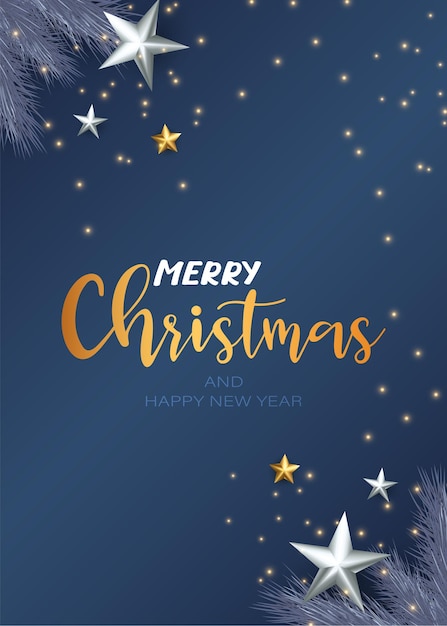 Merry Christmas and Happy New Year xmas background banner frame header cover background