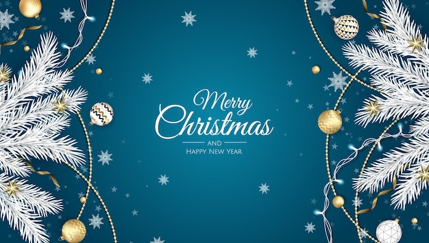 즐거운 성탄절 보내시고 새해 복 많이 받으세요. 포 인 세 티아, 눈송이, 스타와 공 크리스마스 배경. 인사말 카드, 휴일 배너, 웹 포스터