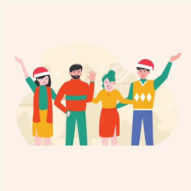 Premium Vector Merry christmas and happy new year