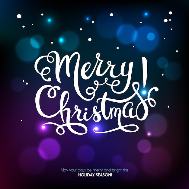 Merry Christmas holiday background Happy New Year card Vector illustration