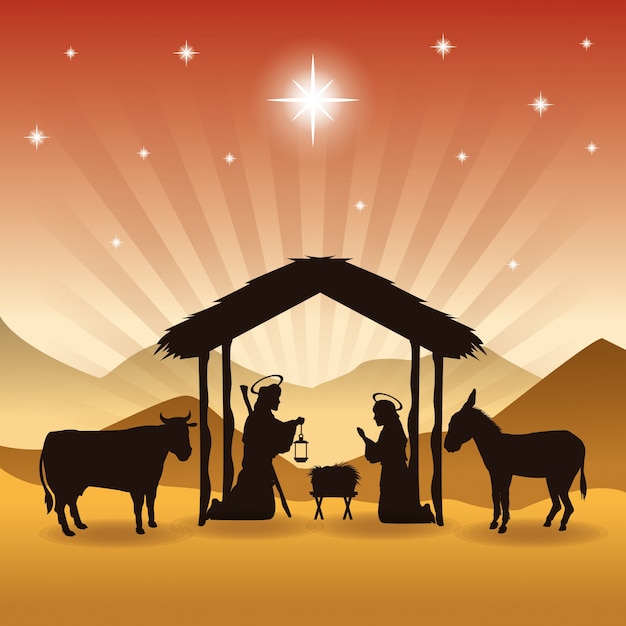 merry christmas and holy family
