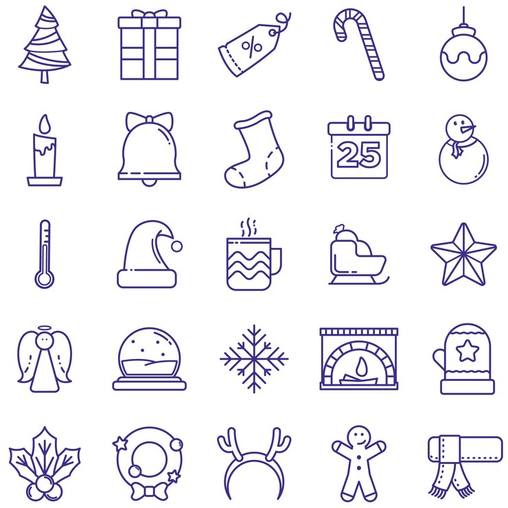 Merry Christmas Icons Pack