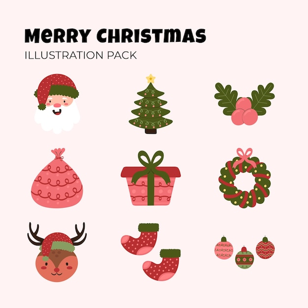 メリー・クリスマス・イラスト・パック
