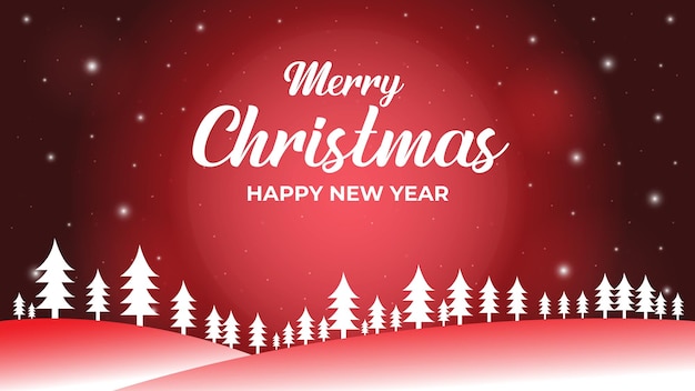Merry Christmas illustration red Background design concept
