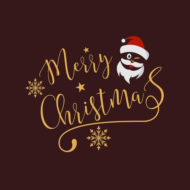 Merry christmas letter logo design premium vector