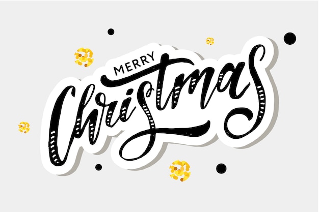 Buon natale lettering calligrafia