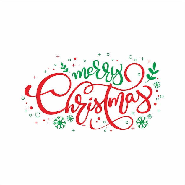 merry christmas lettering design