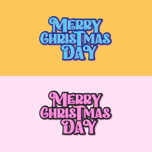 Merry Christmas lettering design