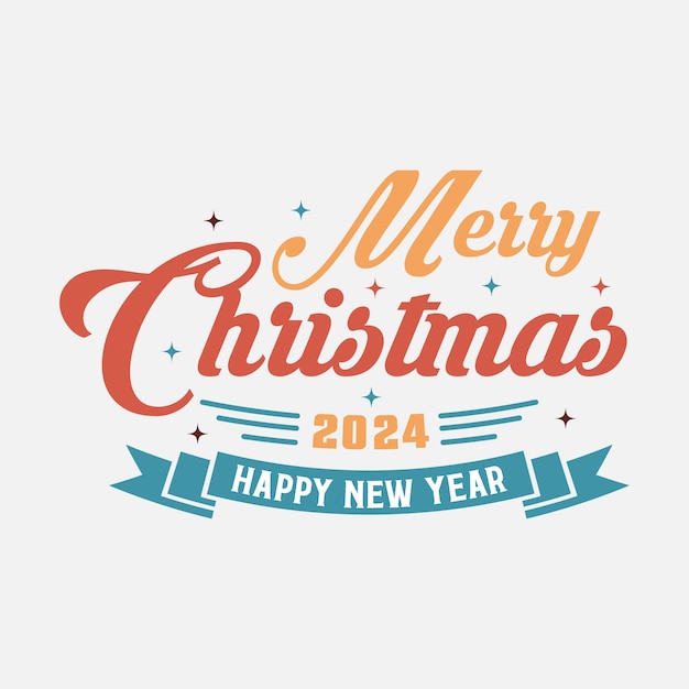 Merry Christmas lettering and Happy new year lettering