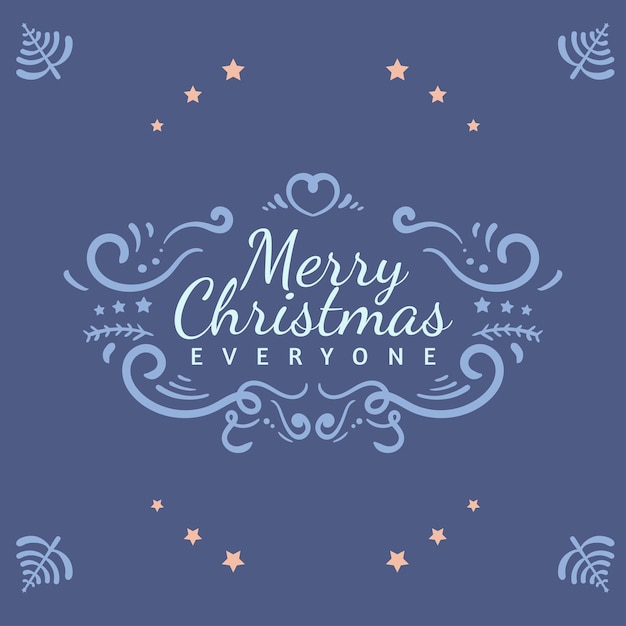 Merry Christmas Lettering and Ornament