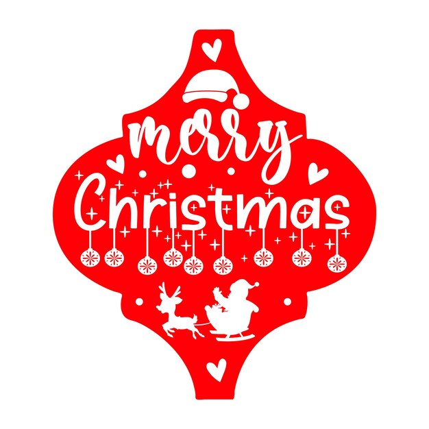 Merry christmas lettering premium vector design