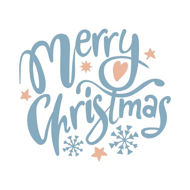 Merry Christmas lettering quote