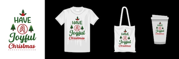 メリークリスマスのレタリングTシャツのデザイン。クリスマスのレタリング引用Tシャツのデザイン。