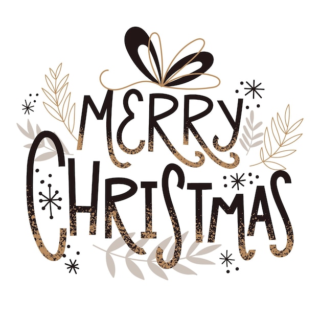 Vector merry christmas lettering