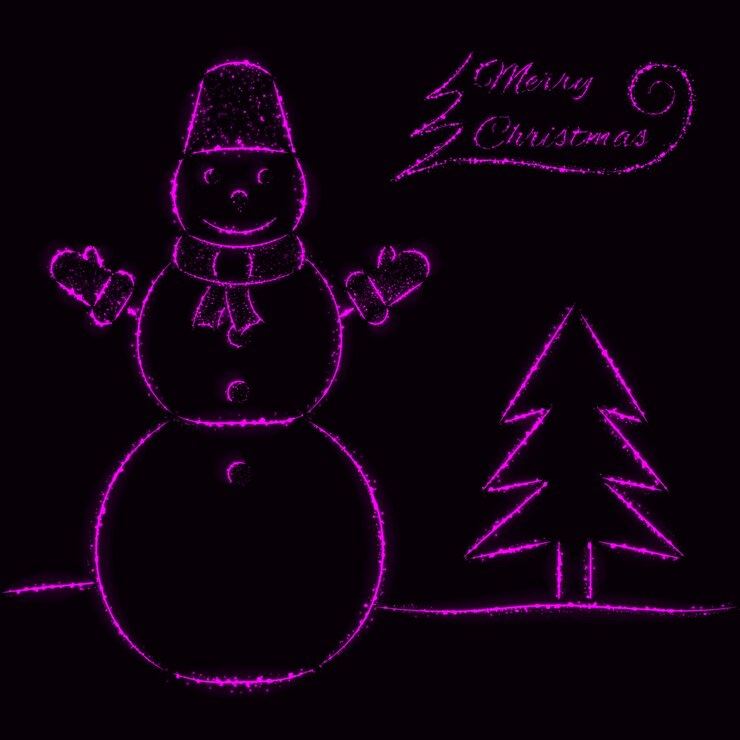 Vector merry christmas lights card