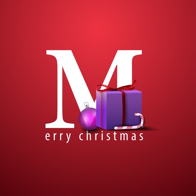 メリークリスマス。大文字mのロゴ