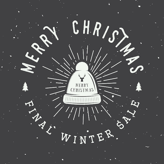 Vector merry christmas-logo