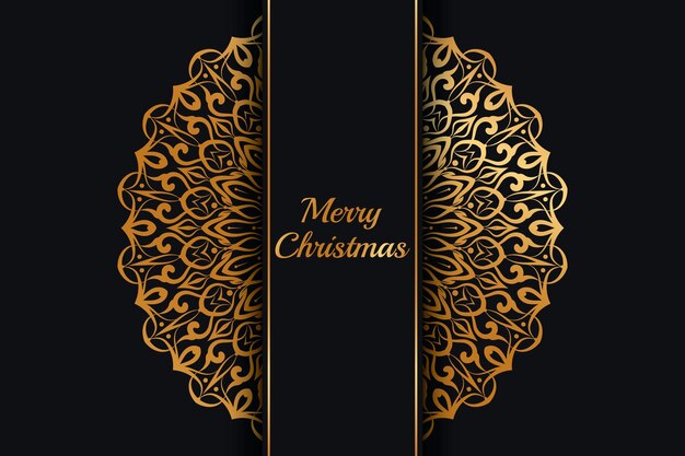 Merry christmas Mandala background Design