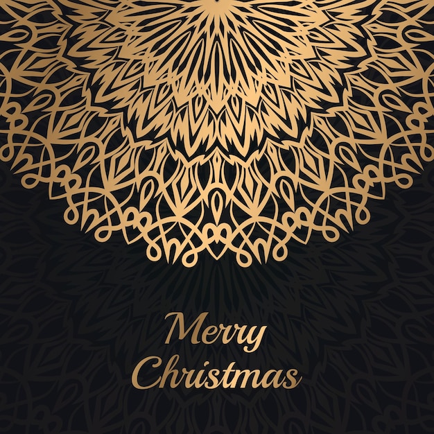 Merry christmas Mandala background Design