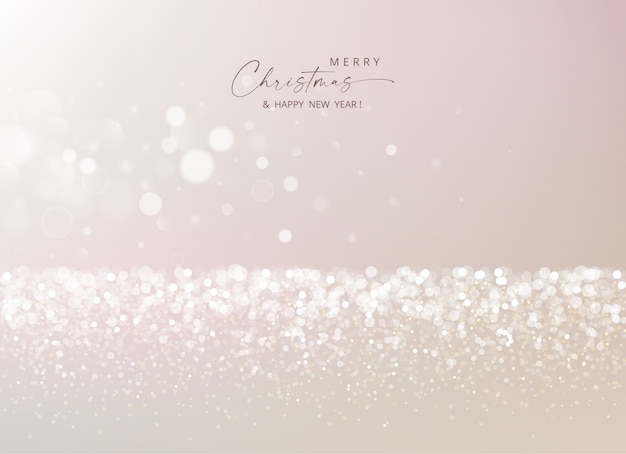 Merry christmas and new year abstract background with glitter lights and sparks